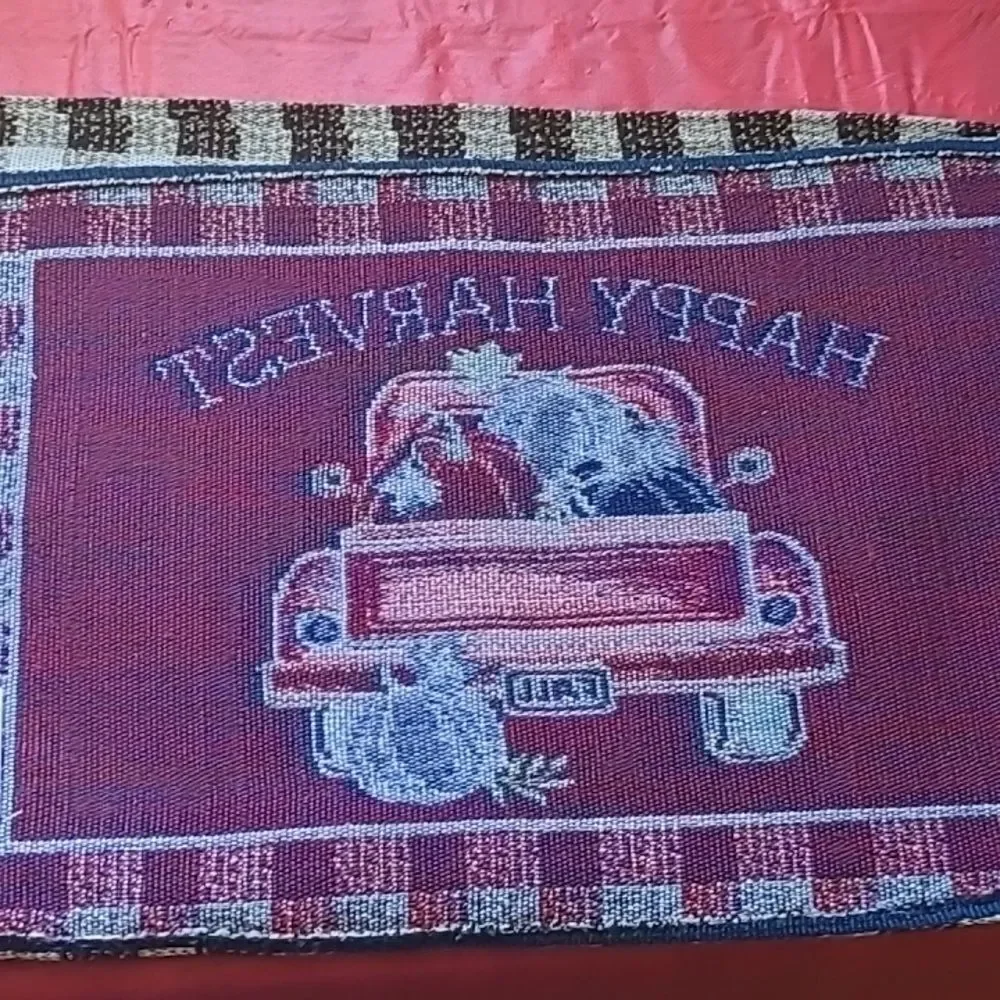 Happy Harvest Fall  Tapestry Placemat